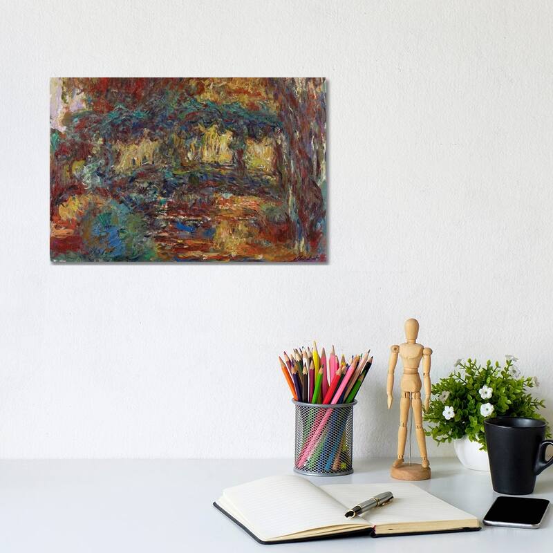 iCanvas "The Japanese Bridge, c.1923-25 " by Claude Monet Canvas Print - 8x12x0.75