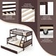 preview thumbnail 2 of 5, 3-in-1 Twin Over Full Bunk Bed with Trundle Ladder Safety Guardrails