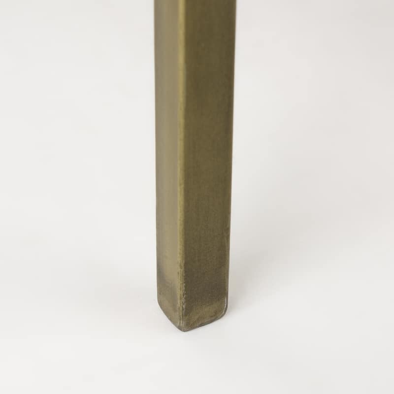 24" Tall Modern Square Side End Table with Mango Wood Top and Metal Frame and Shelf for Living Room - 22”L x 22”W x 24”H