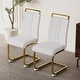 preview thumbnail 3 of 18, 2 Piece Dining Chairs Set,Modern Fashion Kitchen Vanity Patio Club Guest Office Chair,Plating Golden Metal Legs