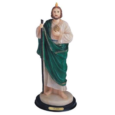 Q-Max 7"H Saint Jude Statue Holy Figurine Religious Decoration