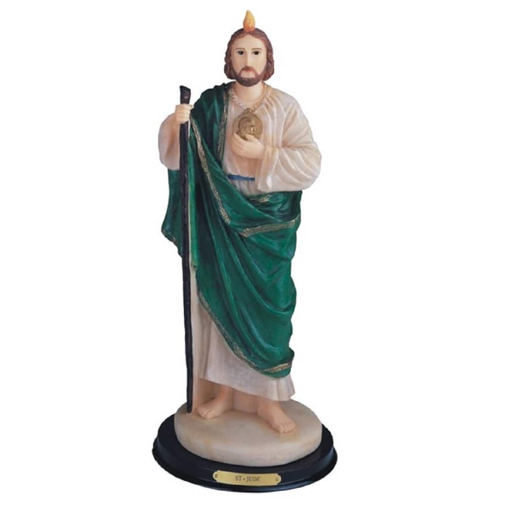 Q-Max 7"H Saint Jude Statue Holy Figurine Religious Decoration