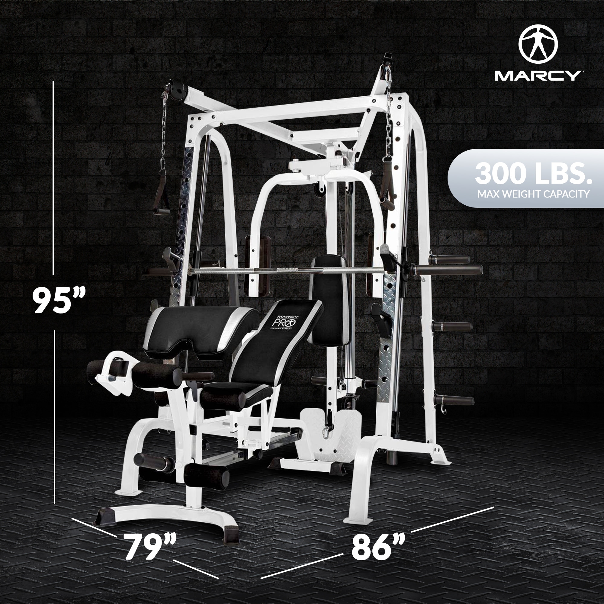 Marcy Pro Smith Cage Workout Machine Total Body Training Home Gym