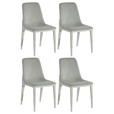 Irene Light Grey Upholstered Dining Side Chair (Set of 4)
