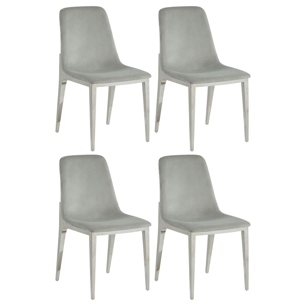 Irene Light Grey Upholstered Dining Side Chair (Set of 4)