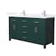 Option Green / White Quartz Top / Brushed Nickel Hardware