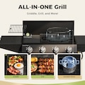MAISON ARTS 3-in-1 All-in-One Propane Gas Grill with 482 Sq. In ...