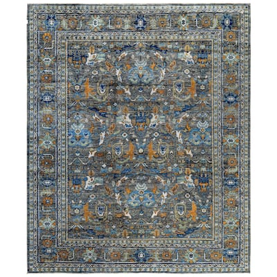 Serapi One-of-a-Kind Hand-Knotted Area Rug - Green - 7' 11" x 9' 9"