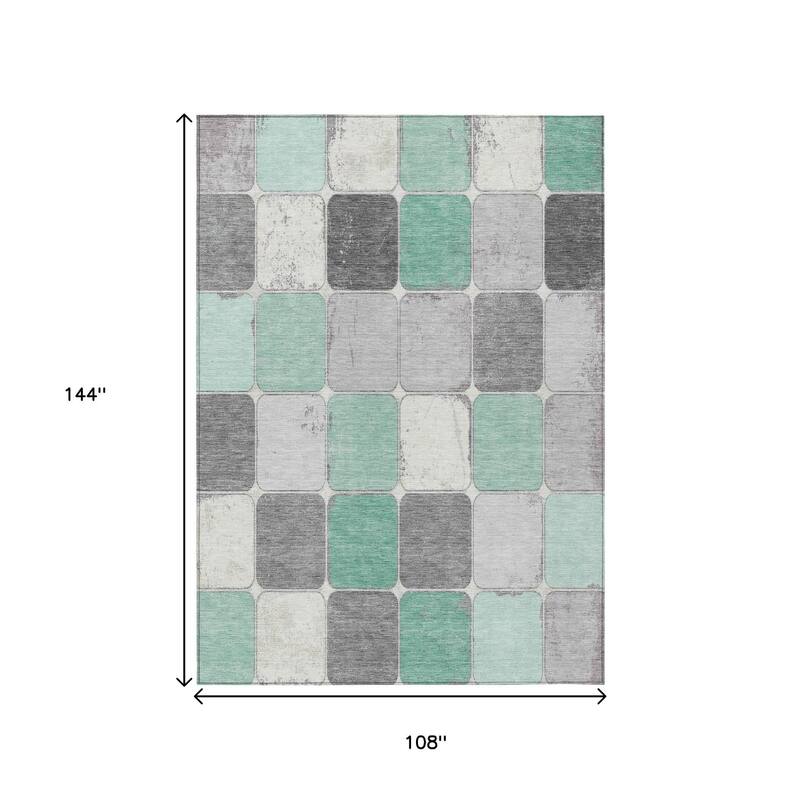 HomeRoots Geometric Transitional Rectangle Outdoor Rug