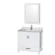 Option White, White Carrara Marble Top, Chrome Trim