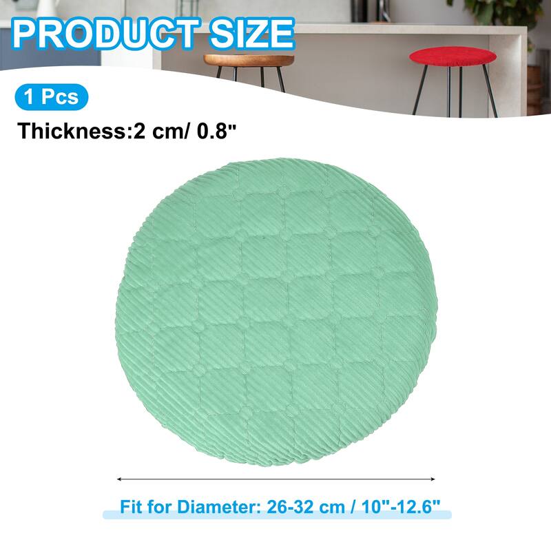 1Pcs Bar Stool Covers, Elastic Bar Stool Seat Covers for 10"-13" Chair - Green