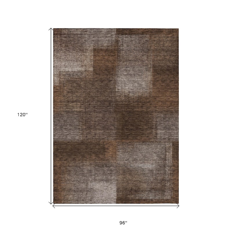 HomeRoots Abstract Transitional Rectangle Outdoor Rug