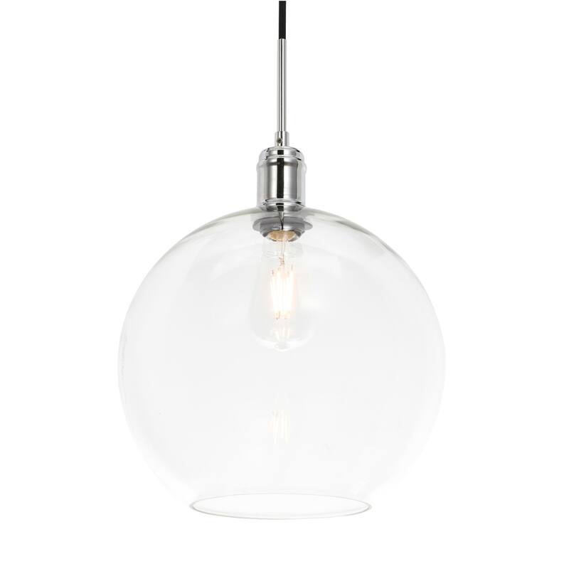 Amaris 12.5-Inch 1-Light Clear Glass Pendant