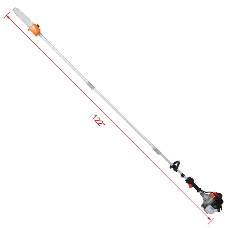 10 in 1 Multi-Functional Trimming Tool, 33CC 2-Cycle Garden Tool System with Gas Pole Saw, Hedge Trimmer, Grass Trimmer