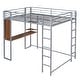 preview thumbnail 12 of 41, Multifunctional Design Loft Bed with Desk, Two-sided Ladder and Shelves, Efficient space, Full Size