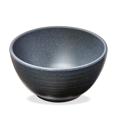 Brooklyn Charcoal Melamine Serving Bowl - 22oz, Dishwasher Safe, Everyday Use, 3" H x 6" L x 6" W