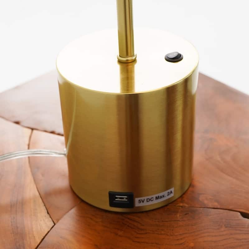 Luxe Glow Modern Brass Table Lamp