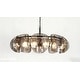 preview thumbnail 7 of 11, Kasy Modern 8-Light Drum Textured Glass Chandelier Wagon Wheel Light for Dining Living Room Entryway