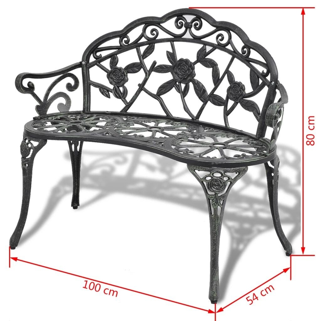 Shop Patio Garden Bench Chair Porch Park Cast Aluminum Outdoor