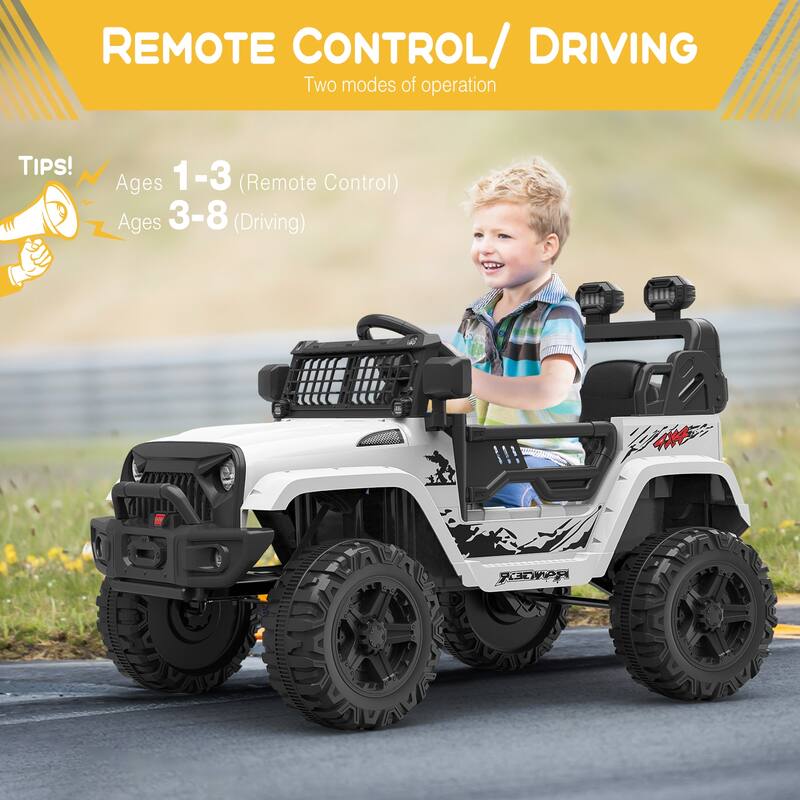12V Ride on Truck Car with Remote Control and LED Lights