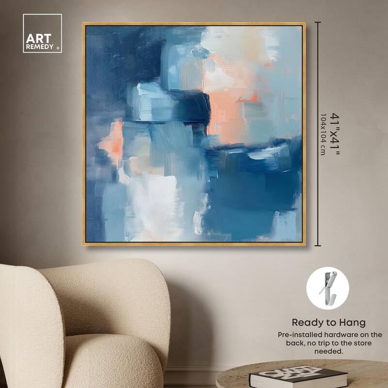 Whispering Blue I Canvas by Art Remedy