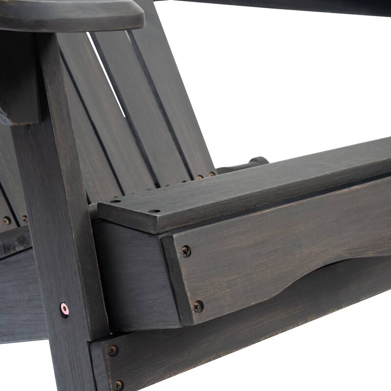 Rustic Outdoor Acacia Wood Foldable Adirondack Chairs