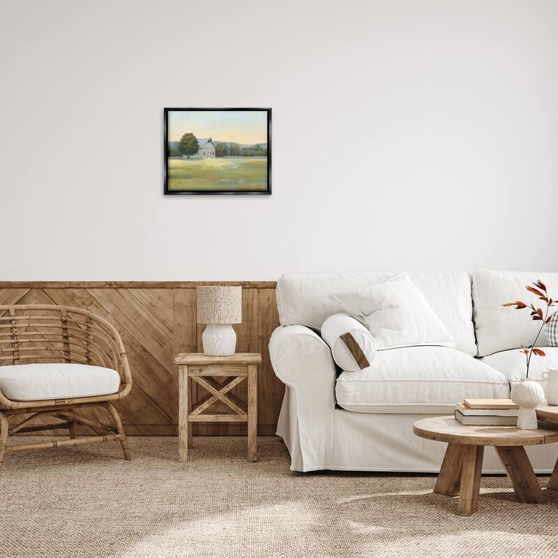 Stupell Rural Countryside Cottage Framed Floater Canvas Wall Art Design by James Wiens