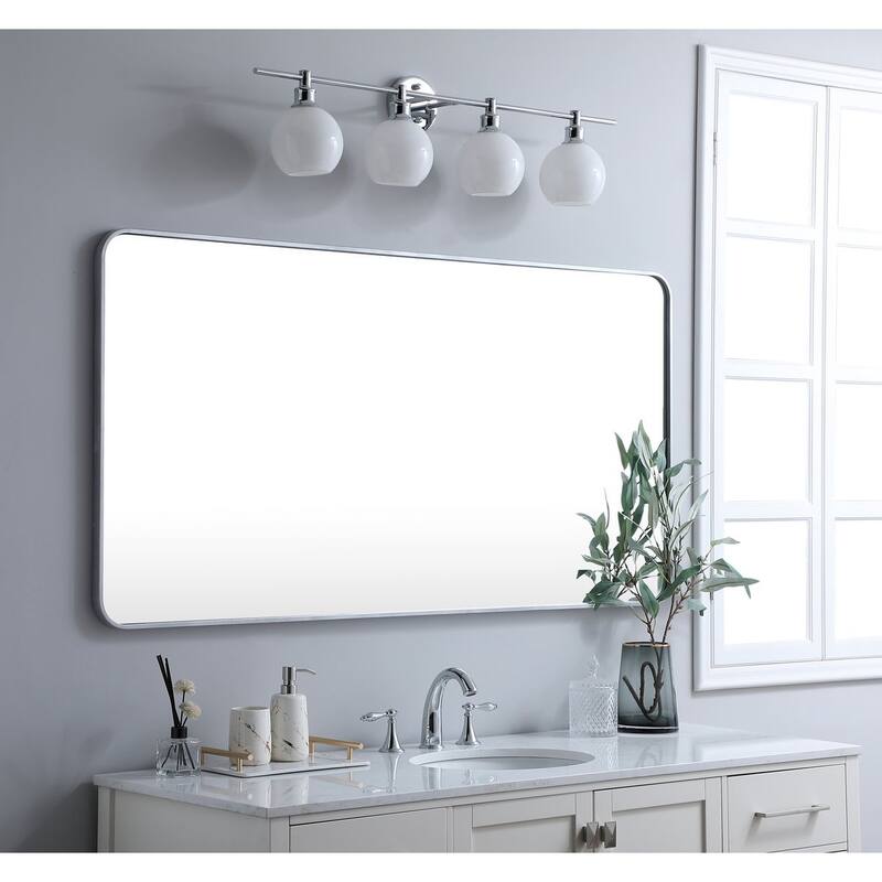 Ezra Soft Corner Metal Rectangular Mirror