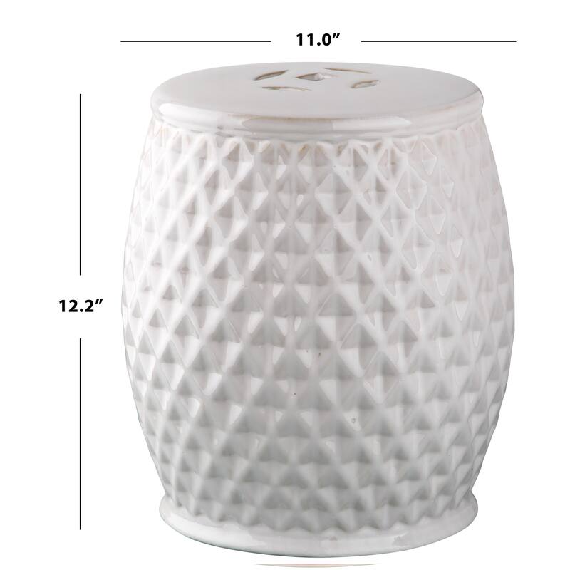 SAFAVIEH Kids Barbie Pink Harlequin Pink Petite Ceramic Decorative Garden Stool