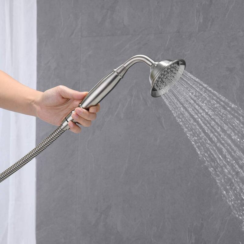BATHLET Freestanding Bathtub Floor-Mount Faucet Tub Filler with Hand Shower
