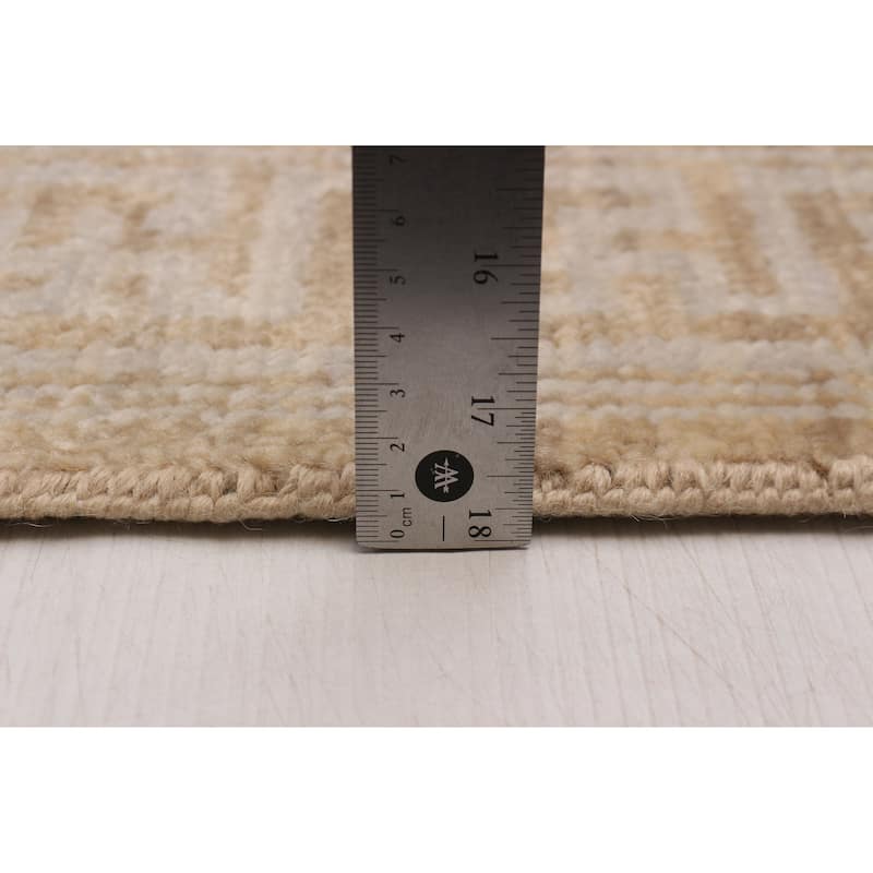ECARPETGALLERY Hand-knotted Mamluk Tan Wool Rug - 4' x 6' 1"