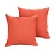 preview thumbnail 1 of 1, Sorra Home Sunbrella Outdoor Knife Edge Pillow Set of 2 Canvas Melon