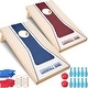 preview thumbnail 1 of 1, DoCred Portable 3 in 1 Wooden Cornhole Boards Set