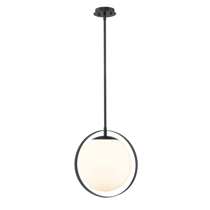 Midnetic 1 Light 12 inch Matte Black Pendant Light - Bed Bath & Beyond ...
