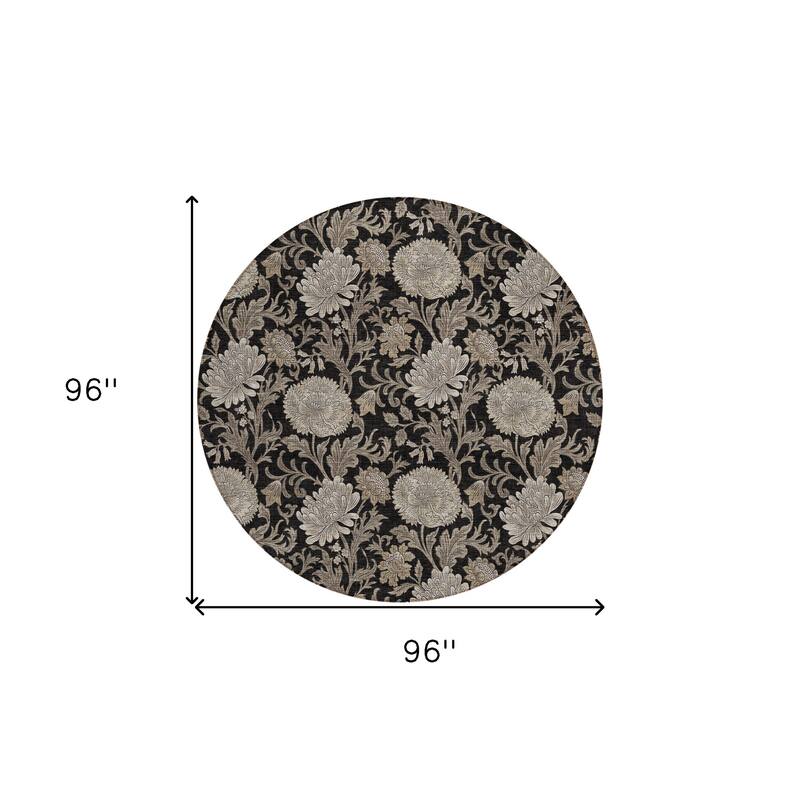 HomeRoots Floral Transitional Rectangle Outdoor Rug