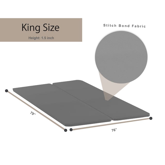 Onetan, 1.5” Split Fully Assembled Bunkie Board for Mattress/Bed Support