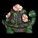 preview thumbnail 13 of 11, Exhart Solar Turtle with Pink Flowers Garden Statue, 8 inch