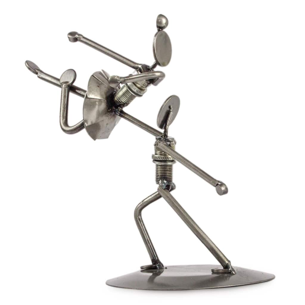 Handmade Recycled Auto Parts 'Heavenly Dancers' Sculpture (Mexico)