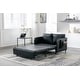preview thumbnail 26 of 70, Velvet Loveseat Couch with Pull Out Bed Convertible Sleeper Sofa Bed Black