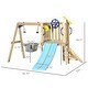 preview thumbnail 2 of 5, Wooden Swing Set Toddler Slide - Multi