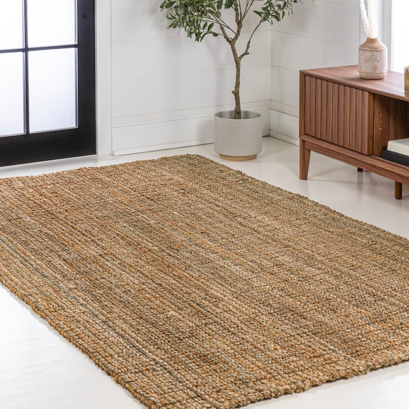 JONATHAN Y Cyrus Traditional Rustic Handwoven Jute Solid Natural Area Rug
