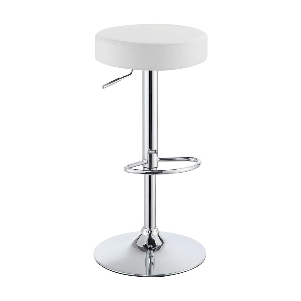 Southwestern Style Adjustable Backless Bar Stool with Footrest, Rustic Counter Height Seating for Kitchen or Bar