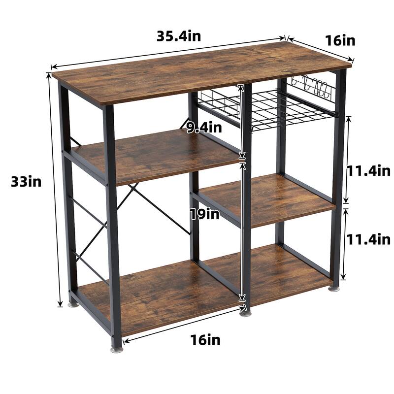 3-Tier Kitchen Baker Rack Utility Microwave Oven Stand 