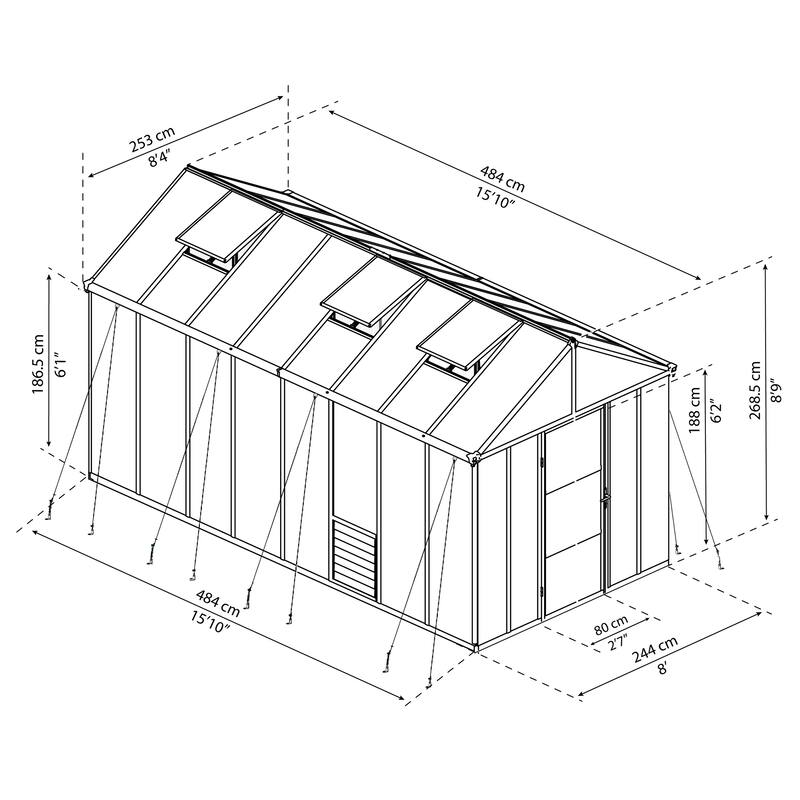 Glory Gray/Diffused DIY Greenhouse Kit