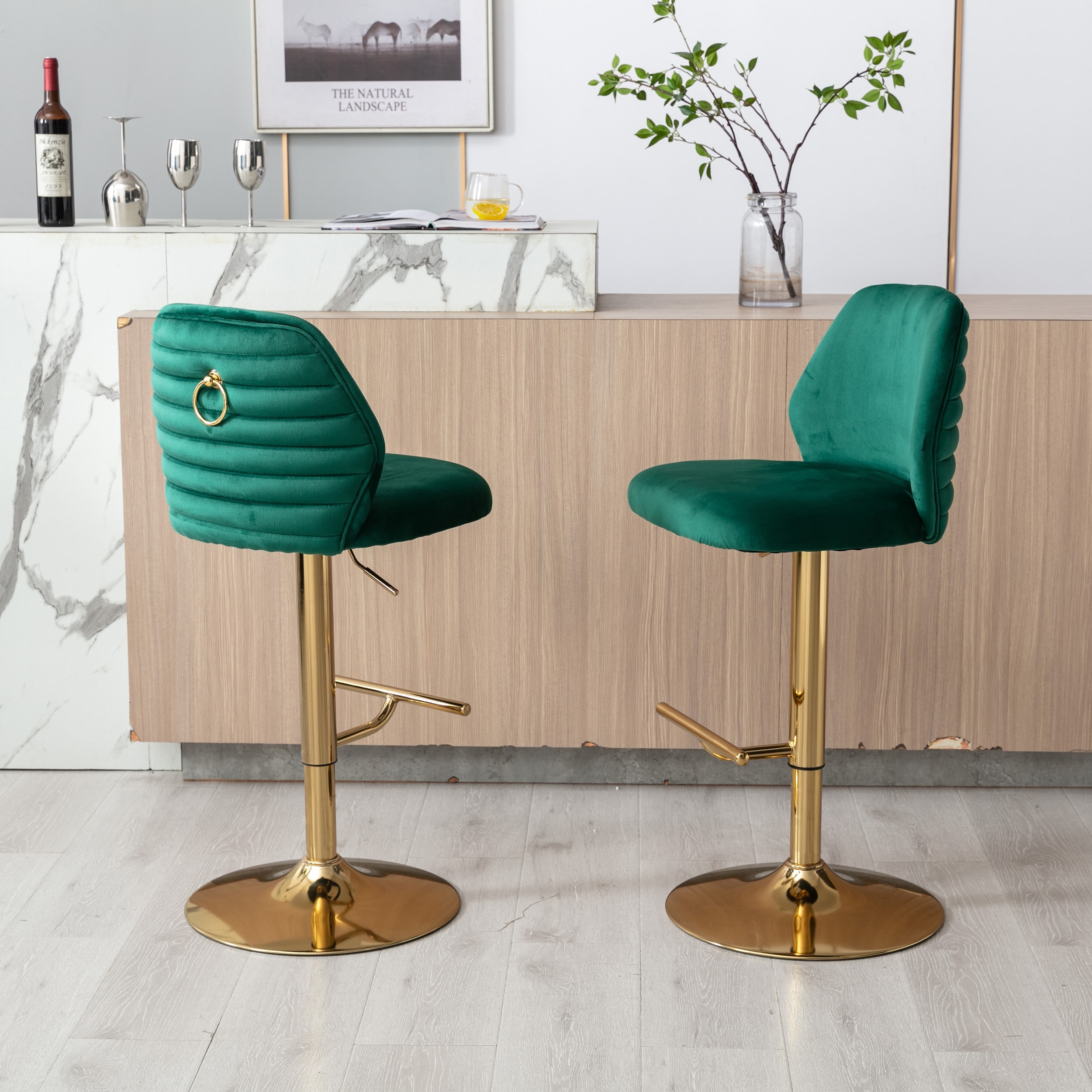 Brockway swivel shop bar stool