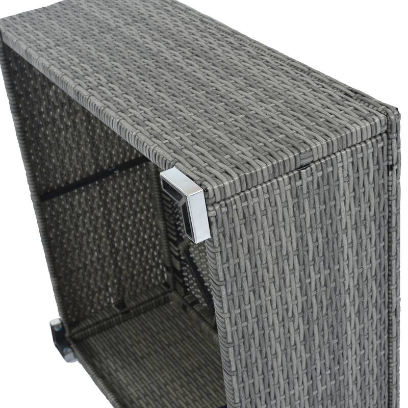 8-Pieces Outdoor Wicker Modular Sectional Sofa Set with Coffee Table, Free Combination