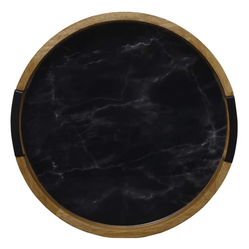 Mikasa Gourmet Basics Black Marble Lazy Susan