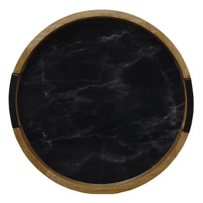 Mikasa Gourmet Basics Black Marble Lazy Susan
