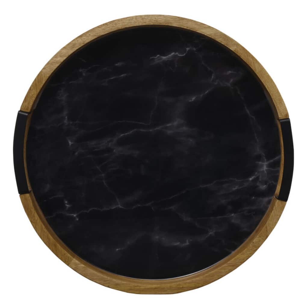 Mikasa Gourmet Basics Black Marble Lazy Susan