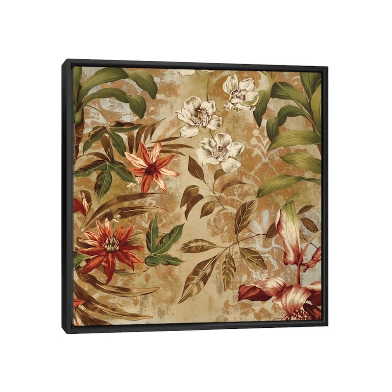 iCanvas "Lush I" by Chris Donovan Framed Canvas Print - Black - 18x18